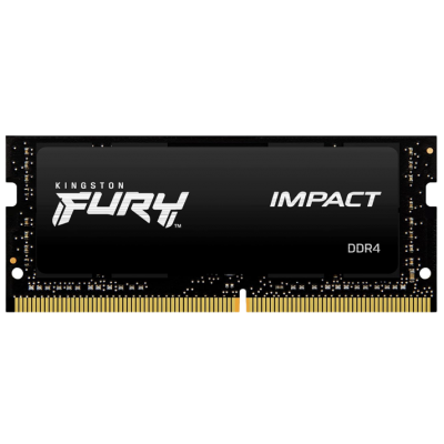 MEMORIA RAM SODIMM KINGSTON FURY IMPACT 8GB DDR4 3200MHZ CL20 NEGRO KF432S20IB 8