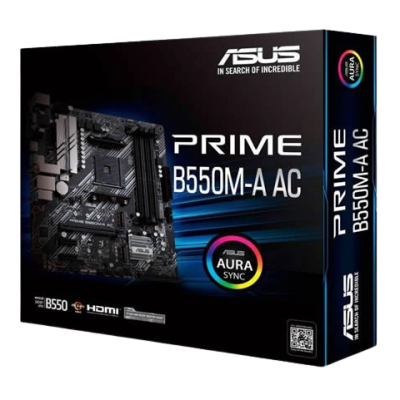ASUS PRIME B550M A AC ATX AM4 4DDR4 128GB 4800 MHZ DSUB DVI PCIE4.0 DUAL M.2 PRIME B550M A AC
