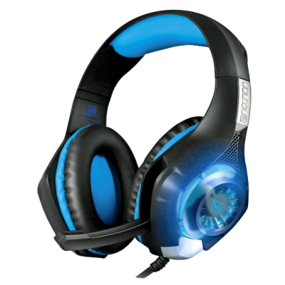 AUDIFONOS NECNON (NBHG-VIPER-AZ) GAMER,CONTROLVOLUMEN,LED,CONECTOR 3.5,ADAPTADOR DOBLE 3.5,AZUL