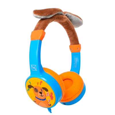 AUDIFONOS NECNON (NBHK-PUPPY) KIDS PUPPY,CONECTORY PUERTO AUXEXTRA 3.5,MATERIAL NO TOXICO